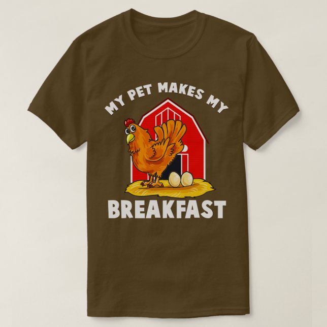 T-shirt Mon Animal De Compagnie Me Fait Petit-Déjeuner Pou (Design devant)