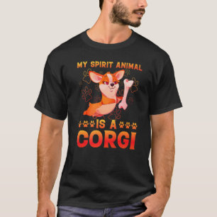 T-shirt Mon Animal D'Esprit Est Un Corgi