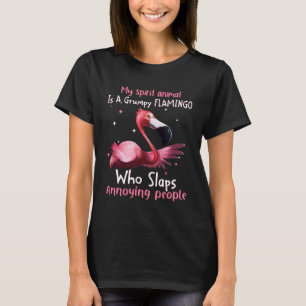 T-shirt Mon Animal D'Esprit Est Un Flamant rose Grave Qui