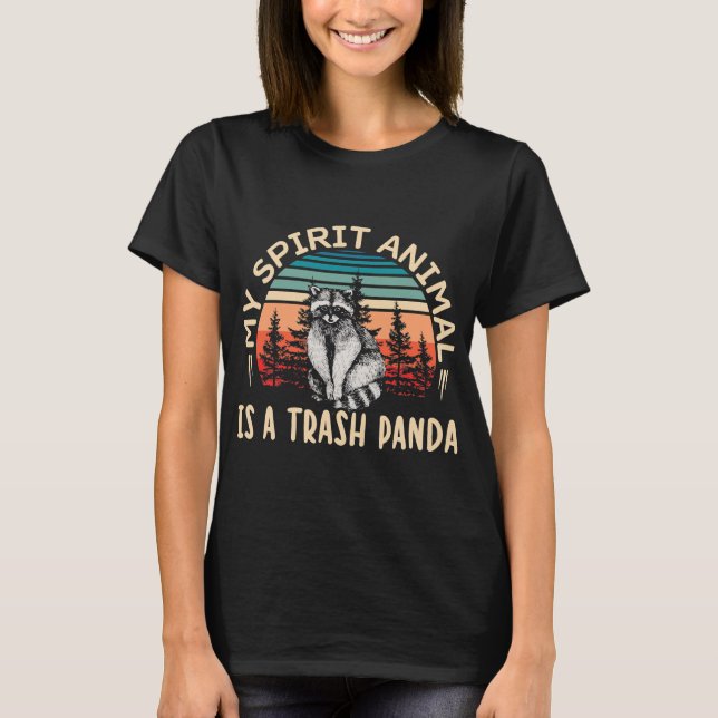 T-shirt Mon Animal D'Esprit Est Un Panda D'Ordures (Devant)
