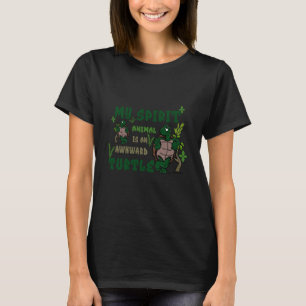 T-shirt mon animal d'esprit est une tortue maladroite