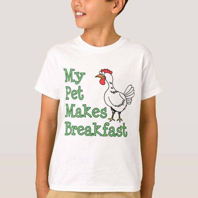 T-shirt Mon animal familier fait le petit déjeuner (Devant)