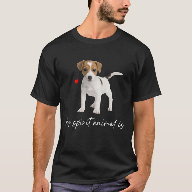 T-shirt Mon Animal Spirit Est Jack Russell Terrier (Devant)