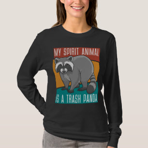 T-shirt Mon Animal Spirit Est Un Raccoon Panda Trash