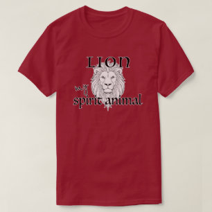 T-shirt Mon animal spirituel est le Lion   Force Courage