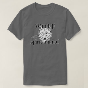 T-shirt Mon animal spirituel est le loup Force et libert