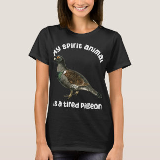 T-shirt Mon animal spirituel est pigeon Funny Animal