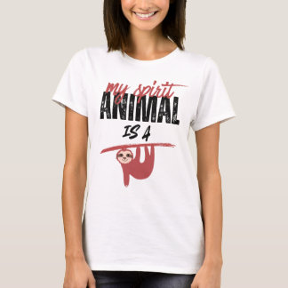 T-shirt Mon animal spirituel est un paresseux _ drôles de