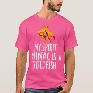 T-shirt Mon animal spirituel est un poisson rouge Drôle