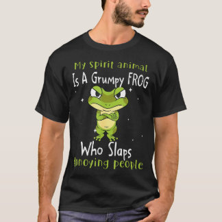 T-shirt Mon animal spirituel est une grenouille grincheuse