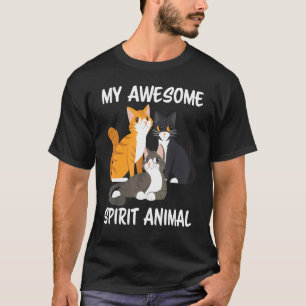 T-shirt Mon Animal Spirituel Génial Est Un Chat Miau Chat