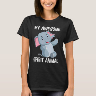 T-shirt Mon Animal Spirituel Génial Est Un Éléphant Drôle