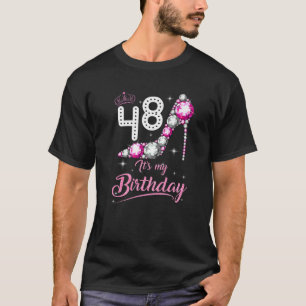 T-shirt Mon anniversaire a 48 ans Vintage Retro Girl