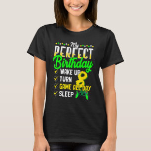T-shirt Mon Anniversaire Parfait Pour Joueur 8 Ans Bo