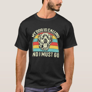 T-shirt Mon appel doré Je dois partir Vintage Golden Retri