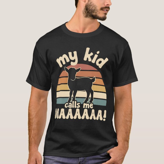 T-shirt Mon Appelle Moi Mah Chèvre Drôle (Devant)