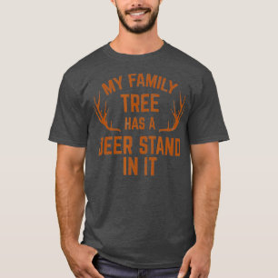 T-shirt Mon Arbre Familial A Un Deer Stand Dans Il Chasse