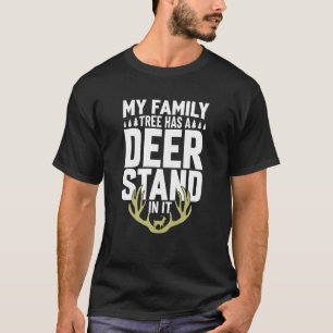 T-shirt Mon Arbre Familial A Un Deer Stand Dans Il Chasse 