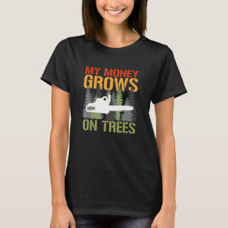 T-shirt Mon Arbre Grandit Sur Les Arbres Arboriste Logger 