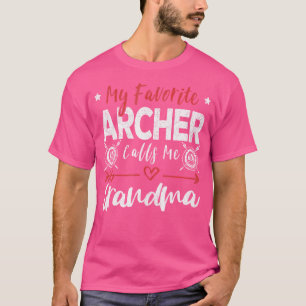 T-shirt Mon Archer Favori M'Appelle Grand-Mère Tir À L'Arc