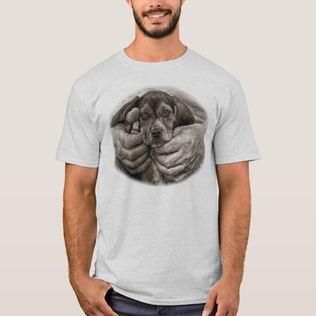 T-shirt Mon art photographique de chiot de beagle d'ami (Devant)