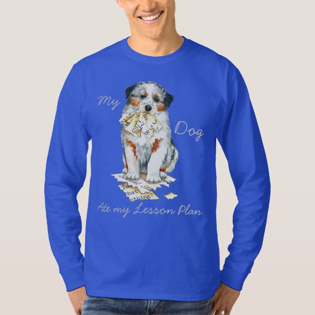 T-shirt Mon Aussie Mange Mon plan de leçon (Devant)