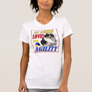 T-shirt Mon Australien aime l'agilité - tri noir