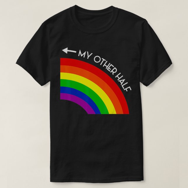 T-shirt Mon autre couple mi-gai Rainbow Pride Cool LGBT A (Design devant)