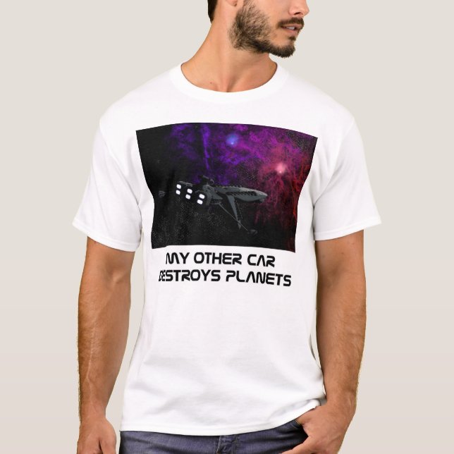 T-shirt Mon autre voiture détruit des planètes (Devant)