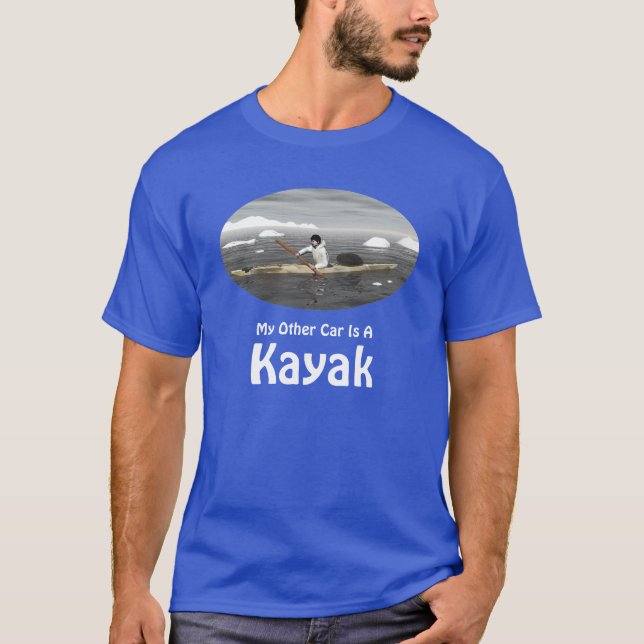 T-shirt Mon Autre Voiture Est Un Kayak (Devant)