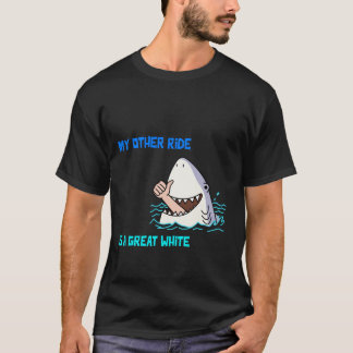 T-SHIRT MON AUTRE VOITURE EST UNE GRANDE BLANCHE