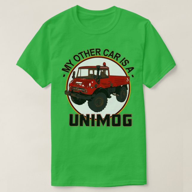 T-shirt Mon autre voiture est Unimog Red  (Design devant)