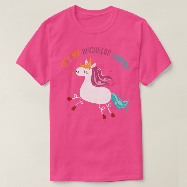 T-shirt Mon Bachelor Party Funny Unicorn (Design devant)