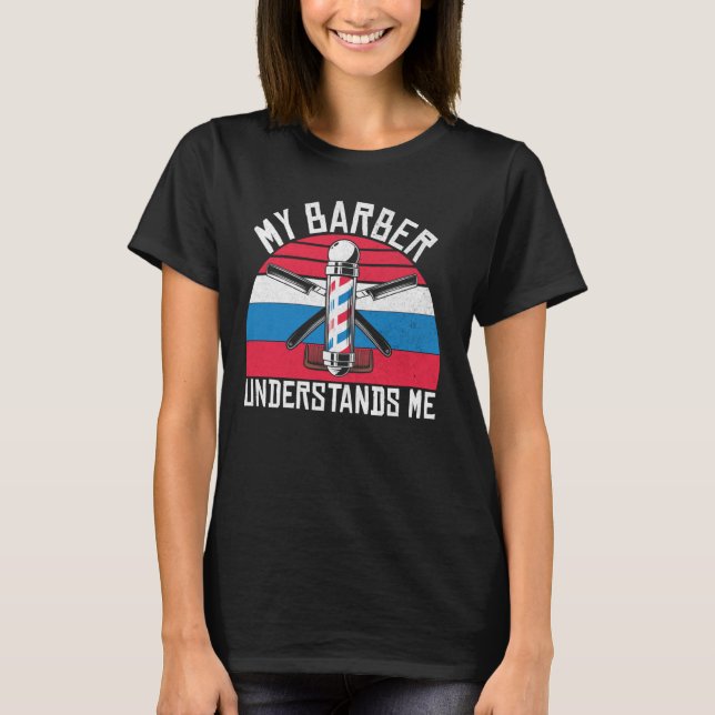 T-shirt Mon Barbier Me Comprend Barbier (Devant)