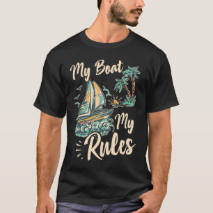 T-shirt Mon bateau, mes règles, capitaine de catamaran  2