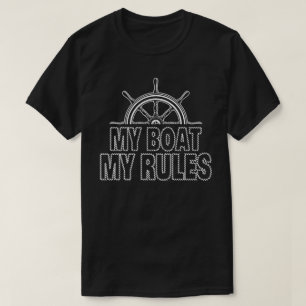 T-shirt Mon bateau mon canotage drôle de règles