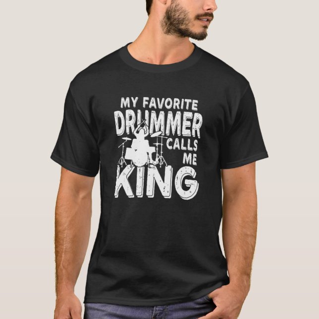 T-shirt Mon batteur favori m'appelle Queen Drum (Devant)
