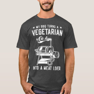 T-shirt Mon BBQ Transforme Un Végétarien En Viande D'Amant