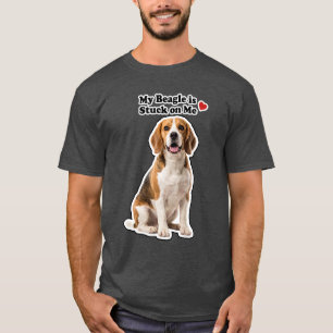 T-shirt Mon Beagle Est Collé À Moi Amoureux De Chien Migno