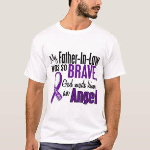 T-shirt Mon beau-père est un Cancer pancréatique d'ange