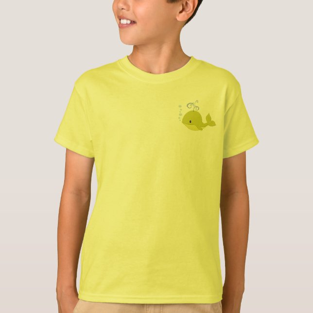 T-shirt Mon bébé Baleine verte (Devant)