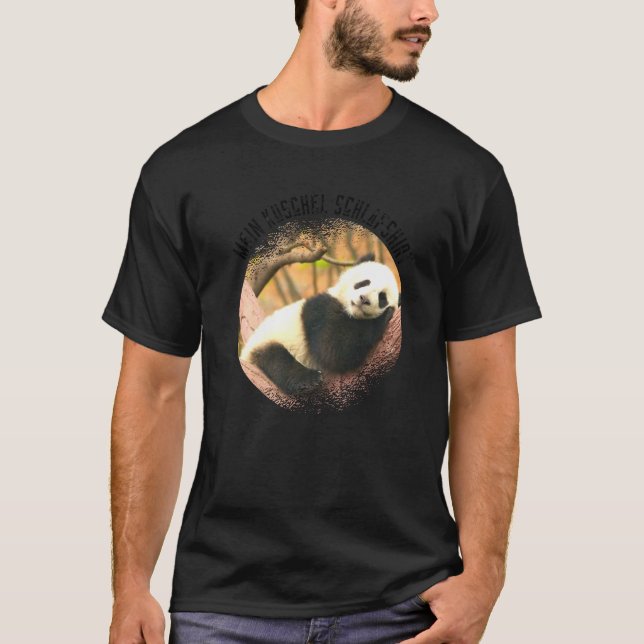 T-shirt Mon bébé panda câlin dort (Devant)