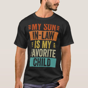 T-shirt Mon Belle-Fils Est Mon Enfant Favori Amusant Famil