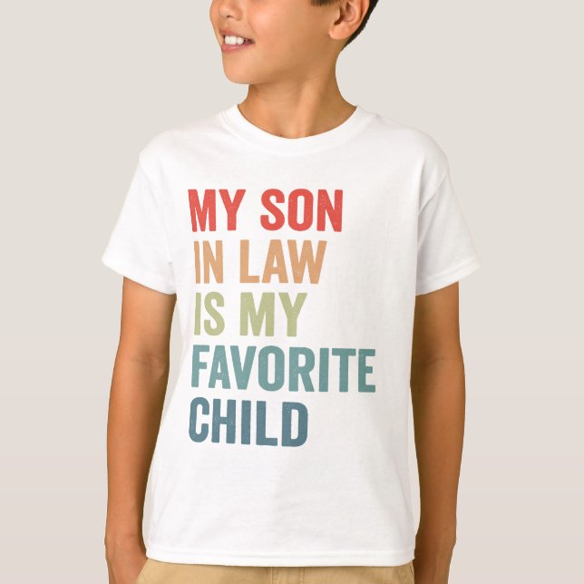 T-shirt Mon Belle-Fils Est Mon Enfant Favori Drôle Maman P (Devant)