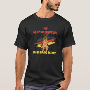 T-shirt Mon berger allemand a Brain and Beauty Smart Anim