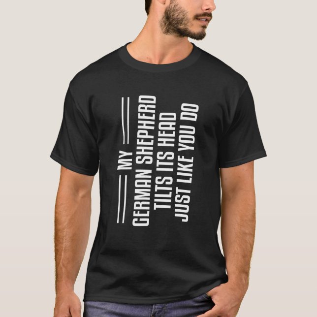 T-shirt Mon berger allemand masculin incline la tête Anima (Devant)