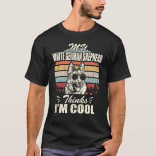 T-shirt Mon Berger Blanc Allemand Pense Que Je Suis Cool V