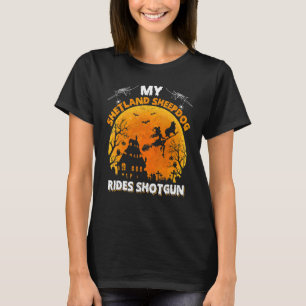 T-shirt Mon berger des Shetland fait du covoiturage Hallow