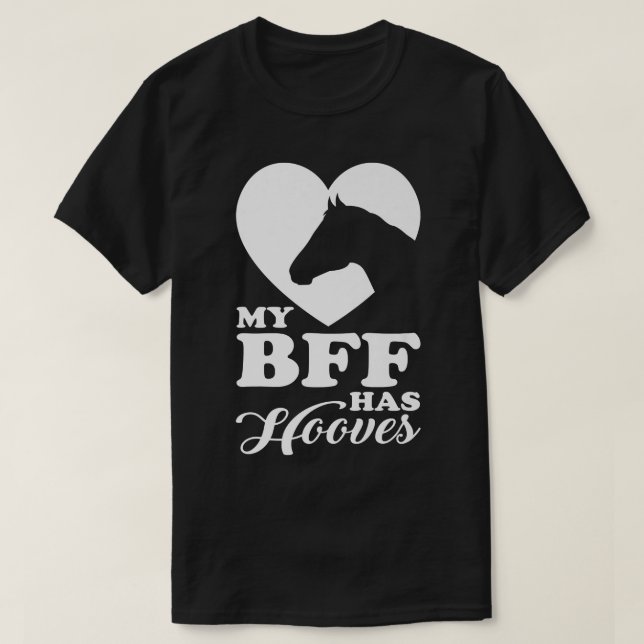 T-shirt Mon bff a des sabots à cheval (Design devant)