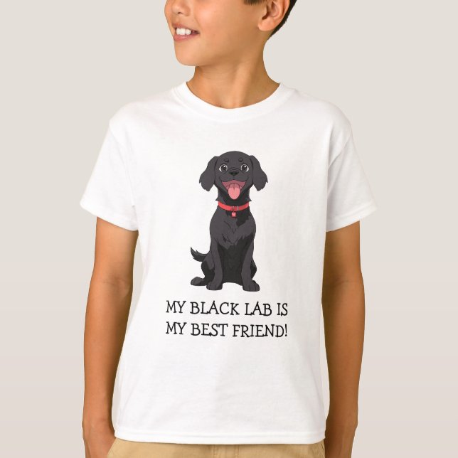 T-shirt Mon Black Lab Est Mon Meilleur Ami (Devant)